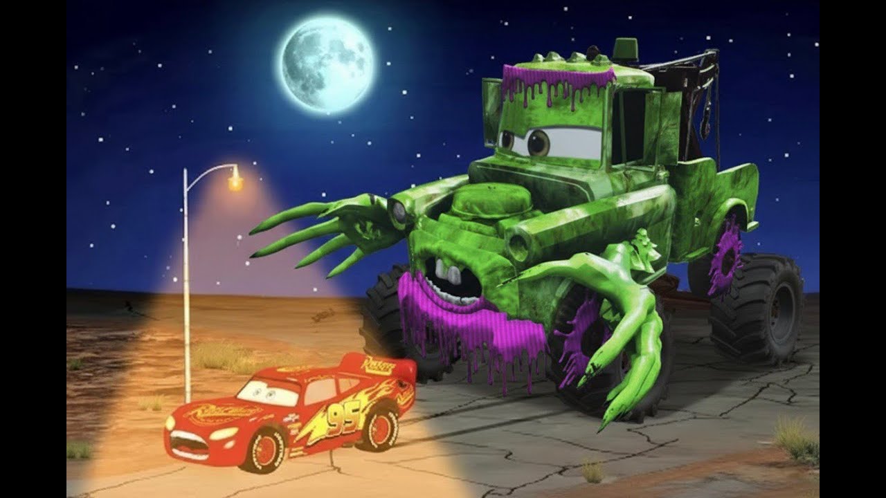 😱Horror story | BIG green materZOMBIE SLIME🆚McQueenBeamNG drive😱