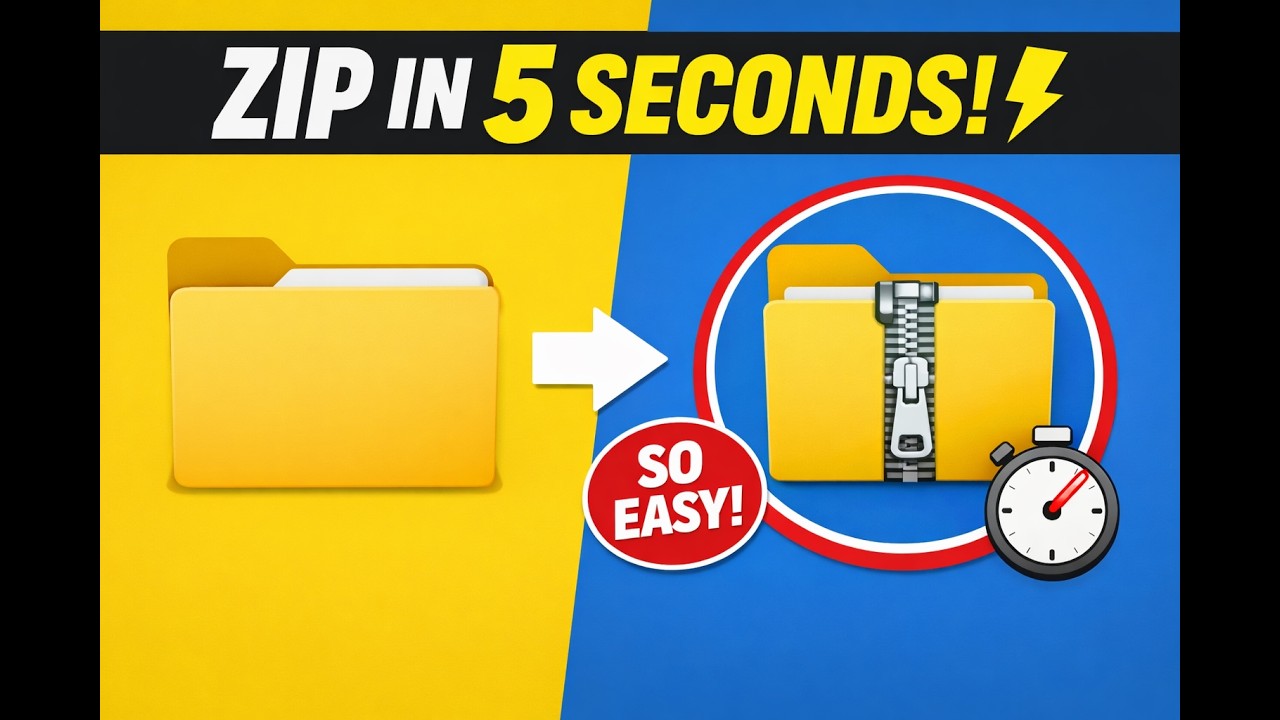 How to Compress Files & Create ZIP Folder in Windows 11 (Easy Tutorial 2026)