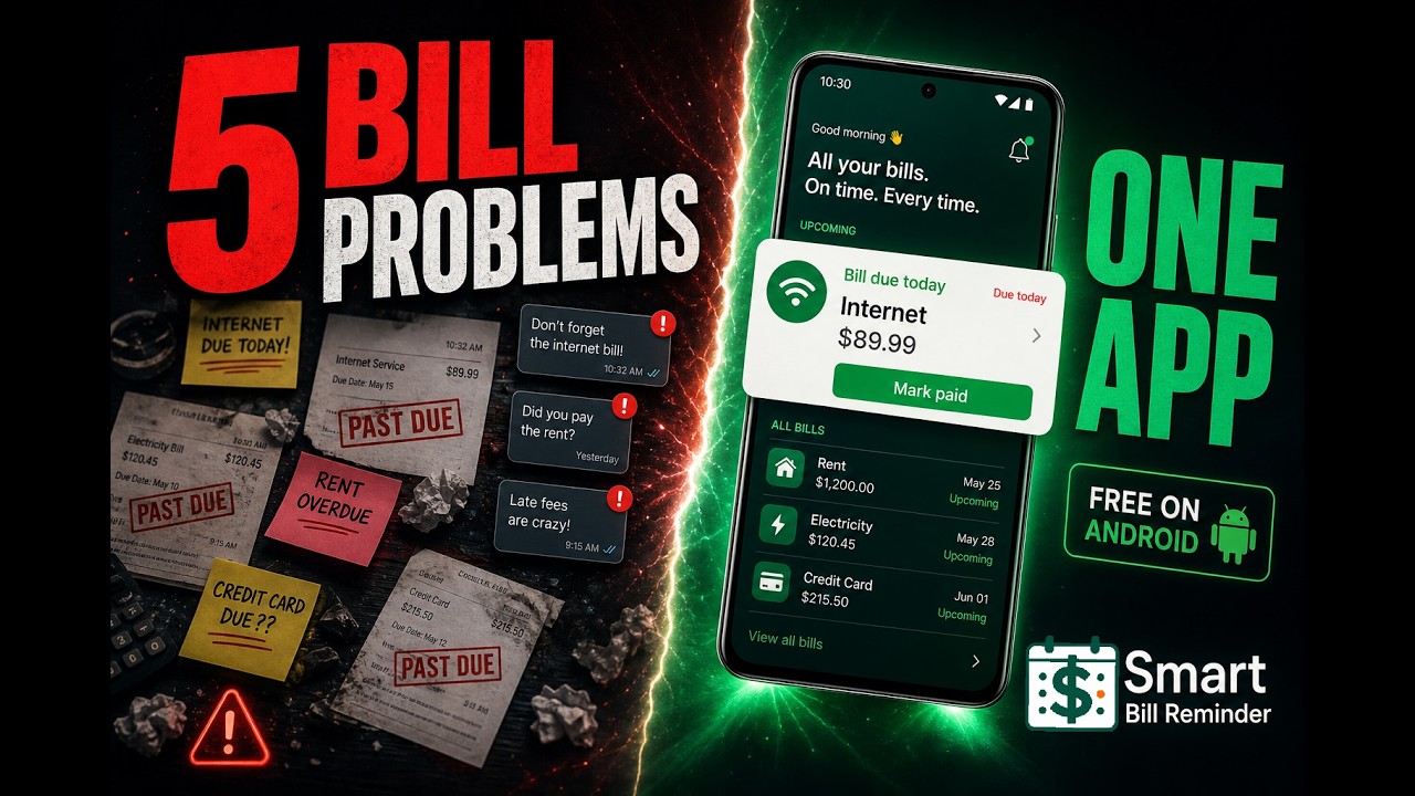 5 Ways to Stop Messing Up Bills on Your Phone | Smart Bill Reminder