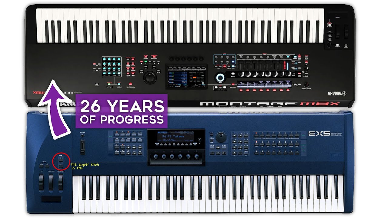 What 3 decades of tech progress in synthesizers feel like - EX5 to Montage M8X