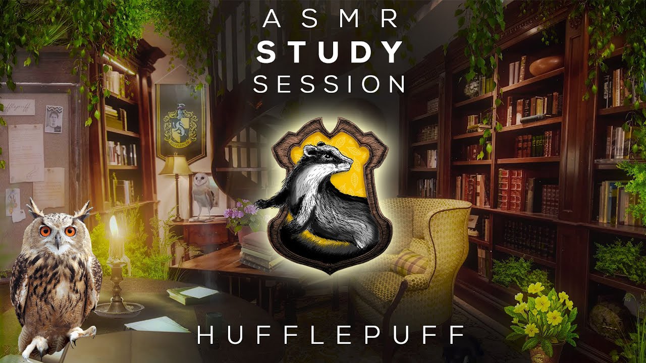 Hufflepuff 🌻 Study Session 📚 ASMR ⋄ Hogwarts ⚡ Harry Potter Inspired Ambience ⋄ Soundscape