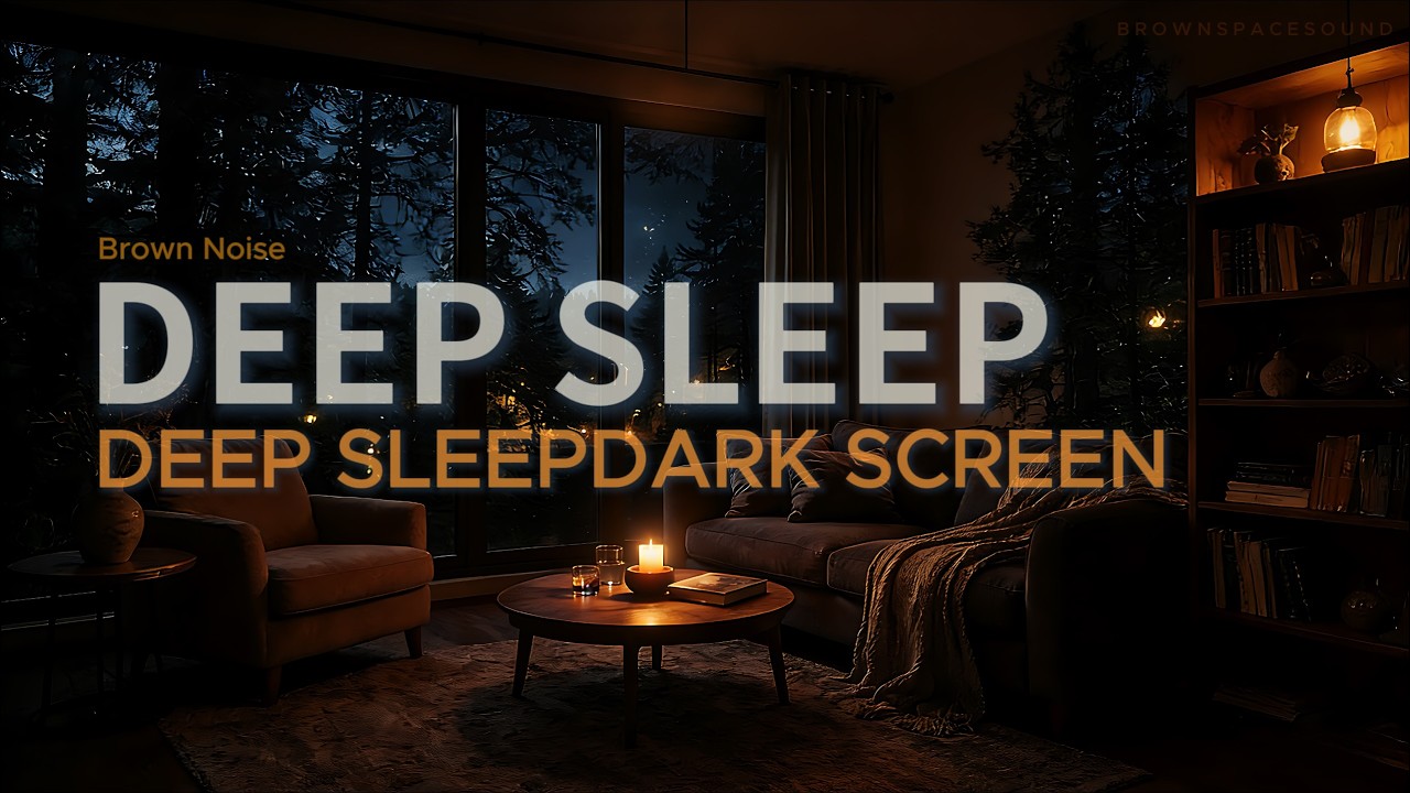 Brown Noise for Deep Sleep | Dark Screen | 8 Hours (No Loop)