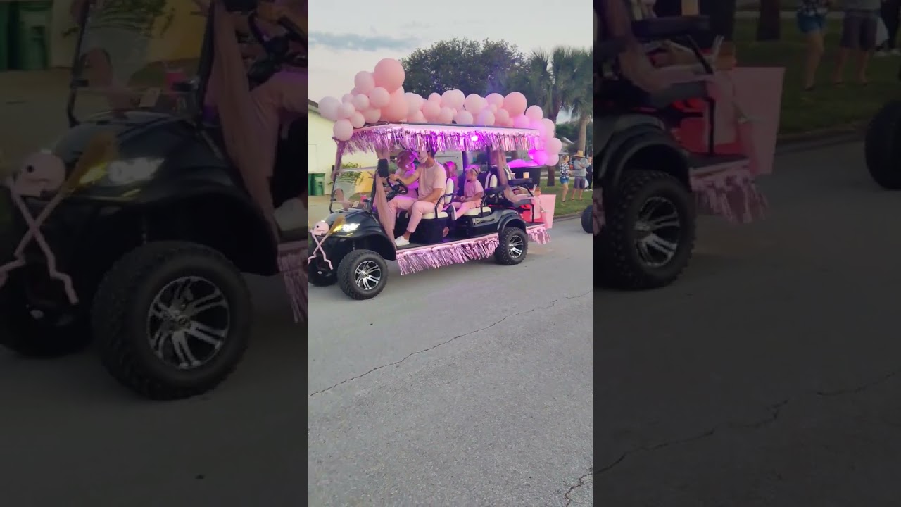 Halloween golf cart parade. over 150 carts participated.