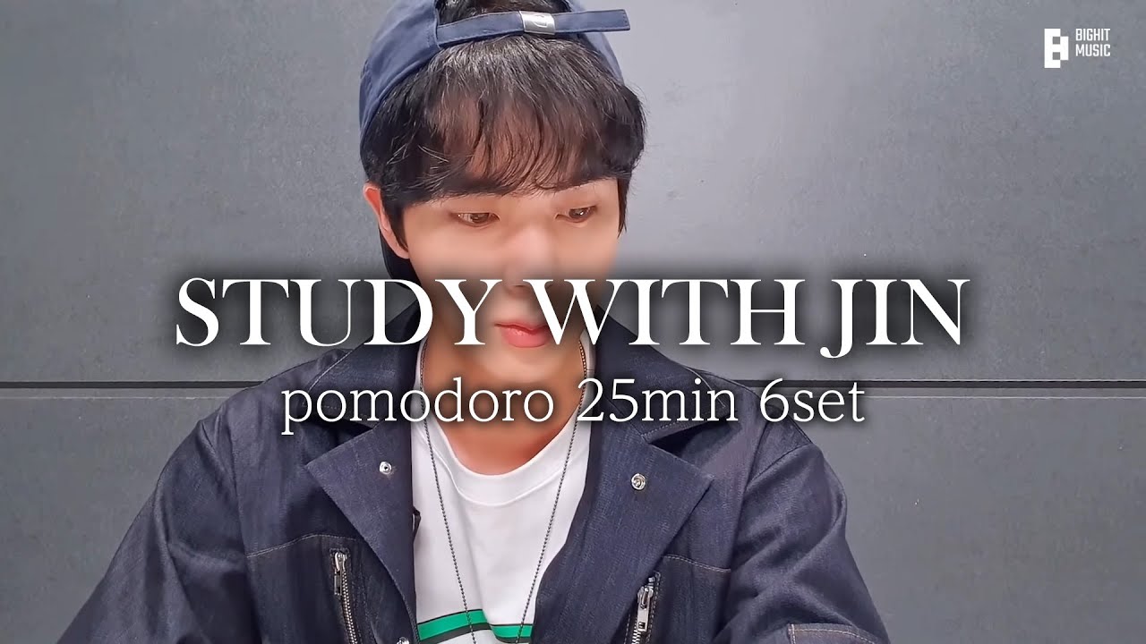 [ study with me bts jin ] BTSのジンと一緒にポモドーロタイマーで勉強作業✏