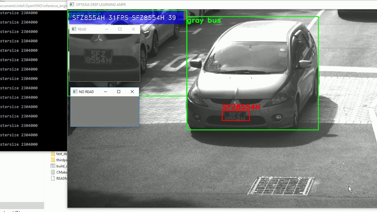 Video Analytics ( OpenVino ) ANPR using Industrial GigE Cameras