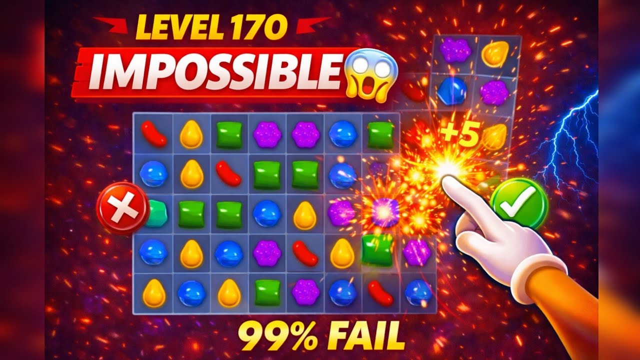 🔴 Shorts Candy Crush Saga Level Challenge 😱 | Hard Level Gameplay | Can I Win? live video