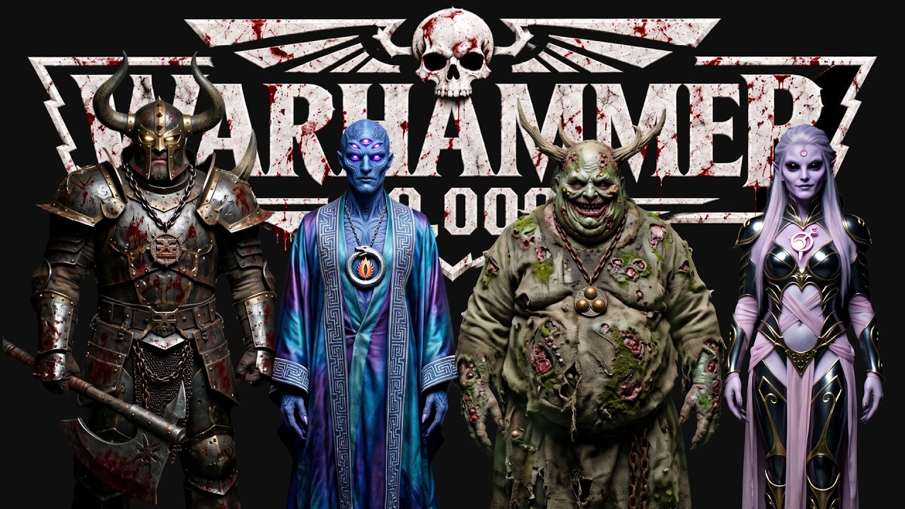 ПОВНА ІСТОРІЯ БОГІВ ХАОСУ | Кхорн, Тзінч, Нургл, Сланеш | Warhammer 40,000