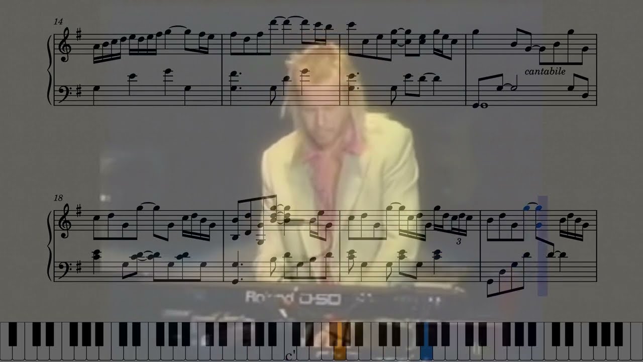 Rick Wakeman live solo with overlaid score