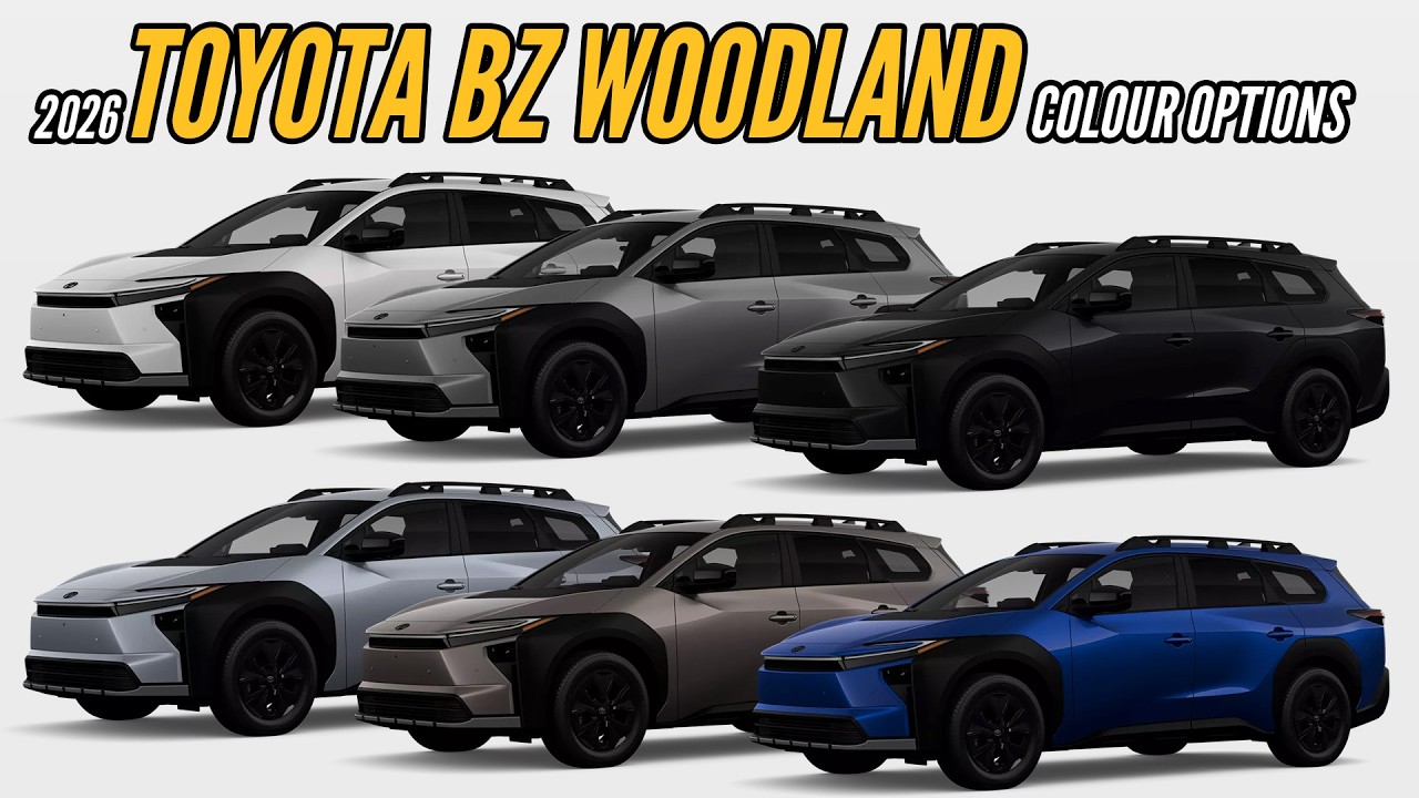 Every 2026 Toyota bZ Woodland Exterior Color &mdash; Stepping Stone to Raven | AUTOBICS