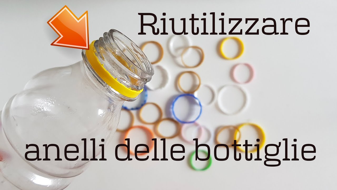 2 idee BRILLANTI per RIUTILIZZARE ANELLI delle BOTTIGLIE di PLASTICA - riciclo creativo tutorial #83