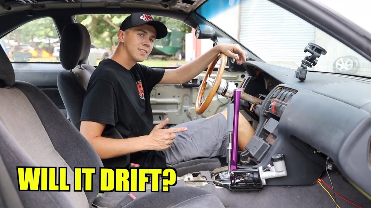 Twin Turbo 240sx Gets a Hydro E-Brake! (Backyard Test)