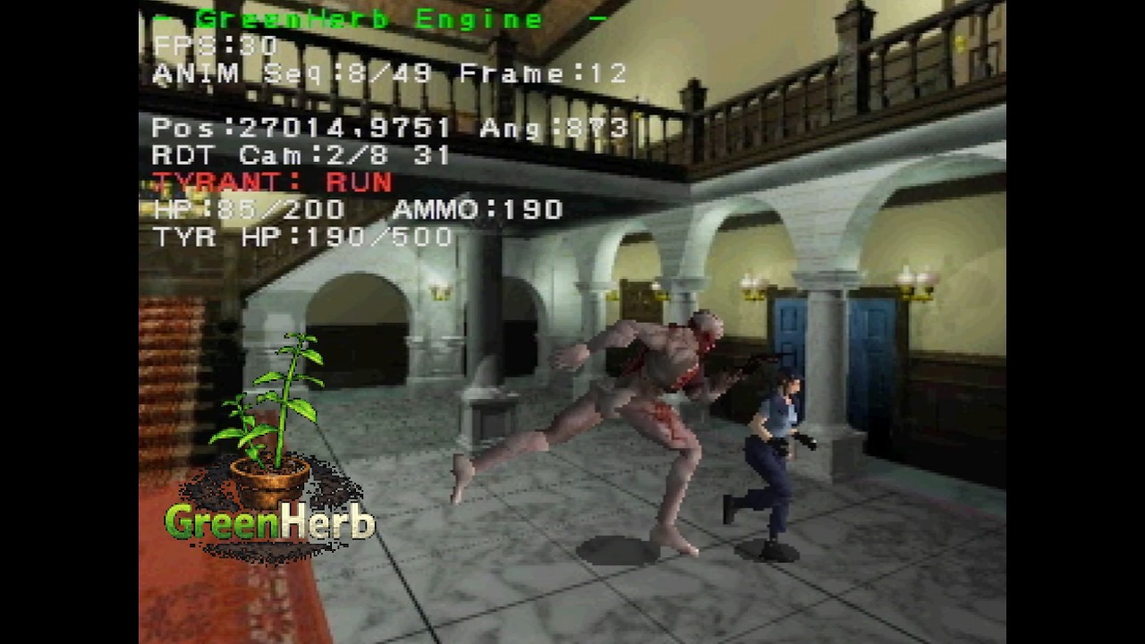 New Resident Evil engine for PS1: First real fight between Jill Valentine and Tyrant