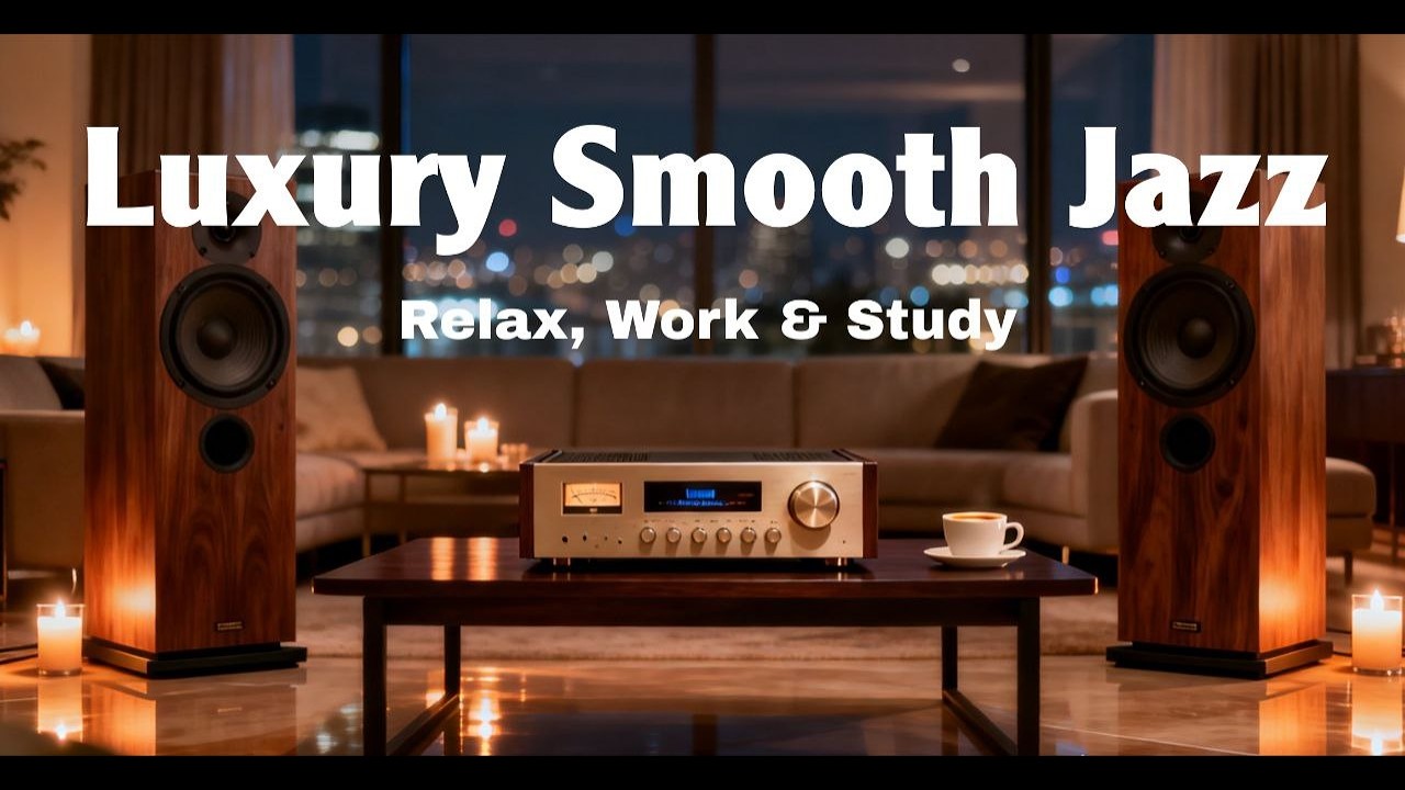 Luxury Smooth Jazz Lounge 🌆 Cozy Night Vibes for Relax, Work & Study