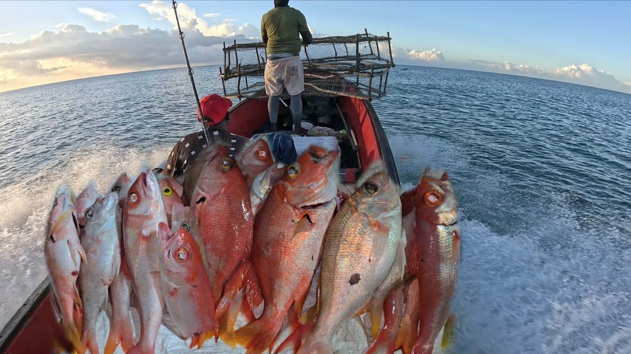 Back out on the ocean hunting deep water redfish in strong current