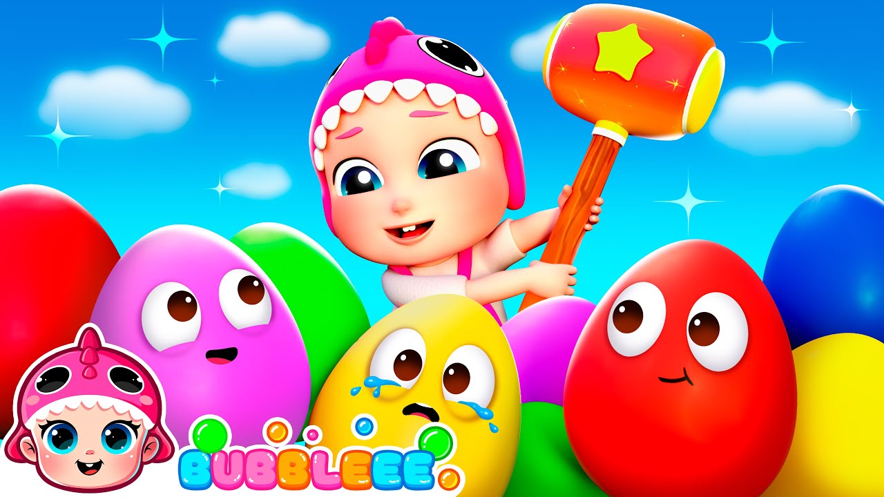 Crack the Egg Surprise! 🔨 What's Inside? + More | Bubbleee - Nursery Rhymes 🎶