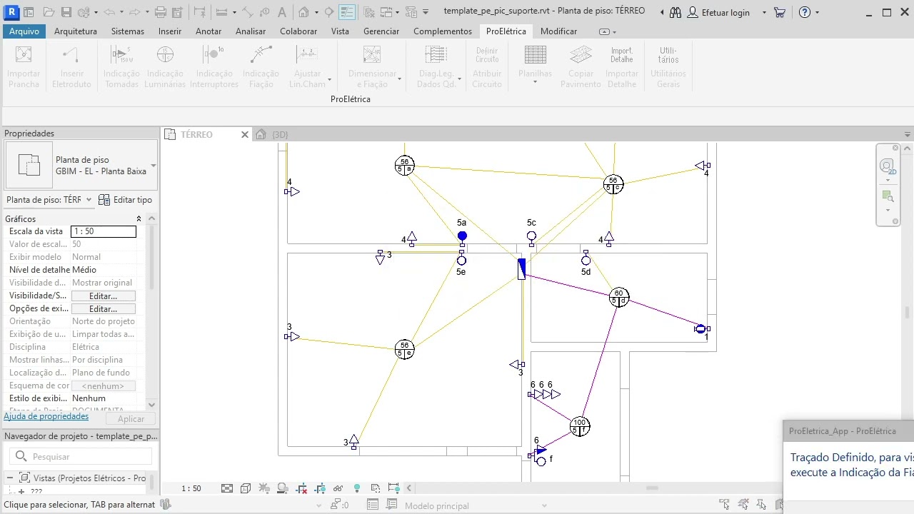 Resumo dos recursos do ProElétrica no Revit