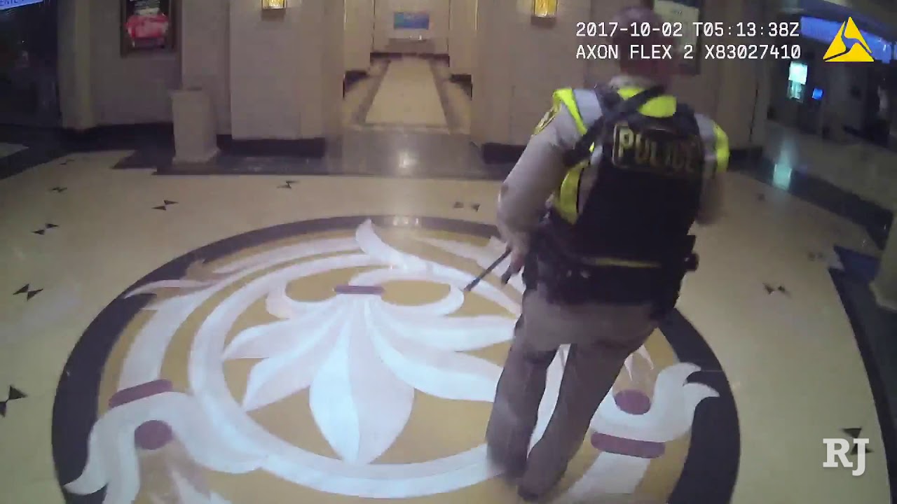 Las Vegas police look for security at Mandalay Bay during Oct. 1 shooting