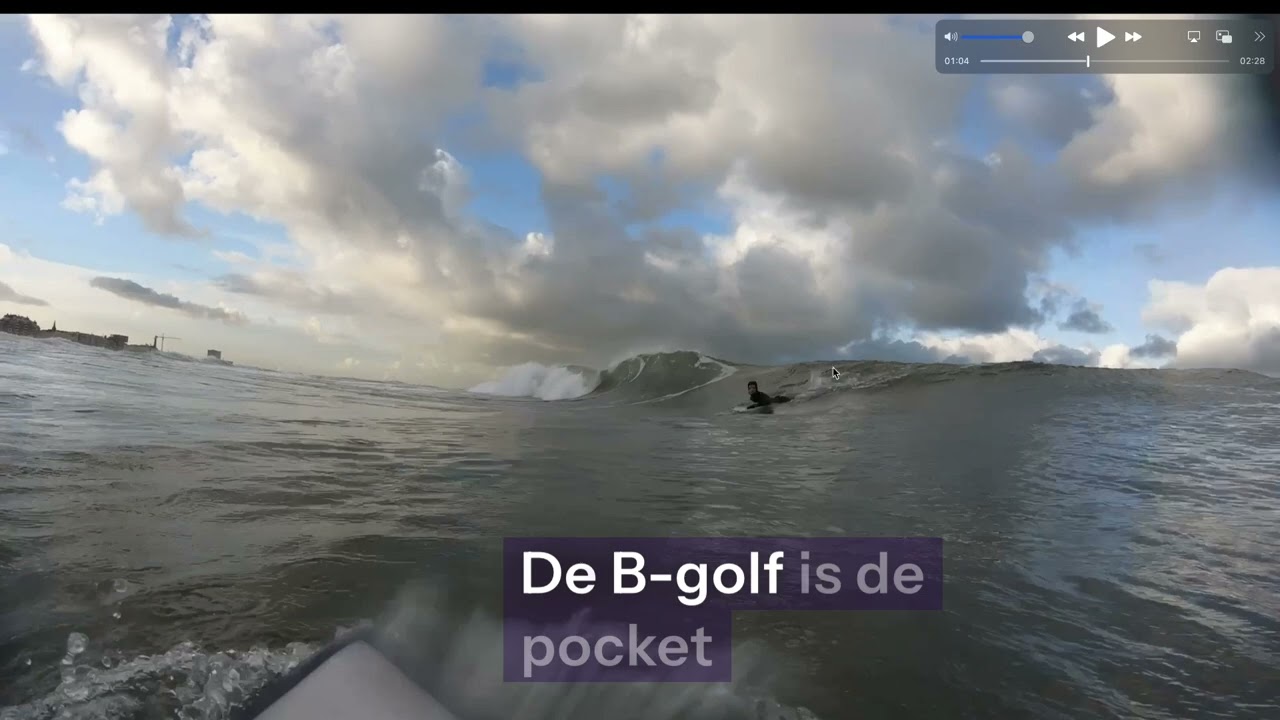 Positionerings analyse in de golven van Scheveningen