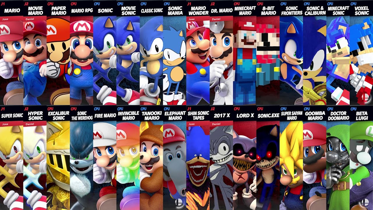 Team Sonic vs Team Mario 5 | Team Minecraft Sonic vs Team Doctor Mario | Super Smash Bros Ultimate