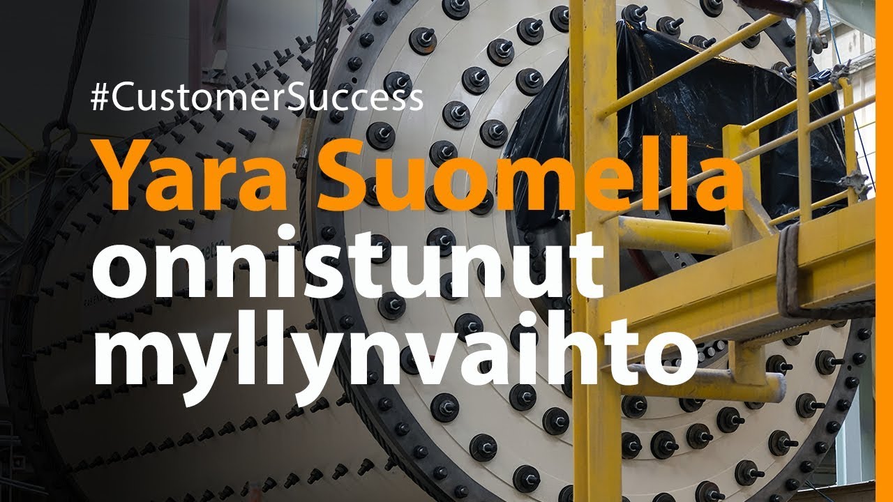Yara Suomen kaivos vaihtoi onnistuneesti Metson jauhinmyllyyn