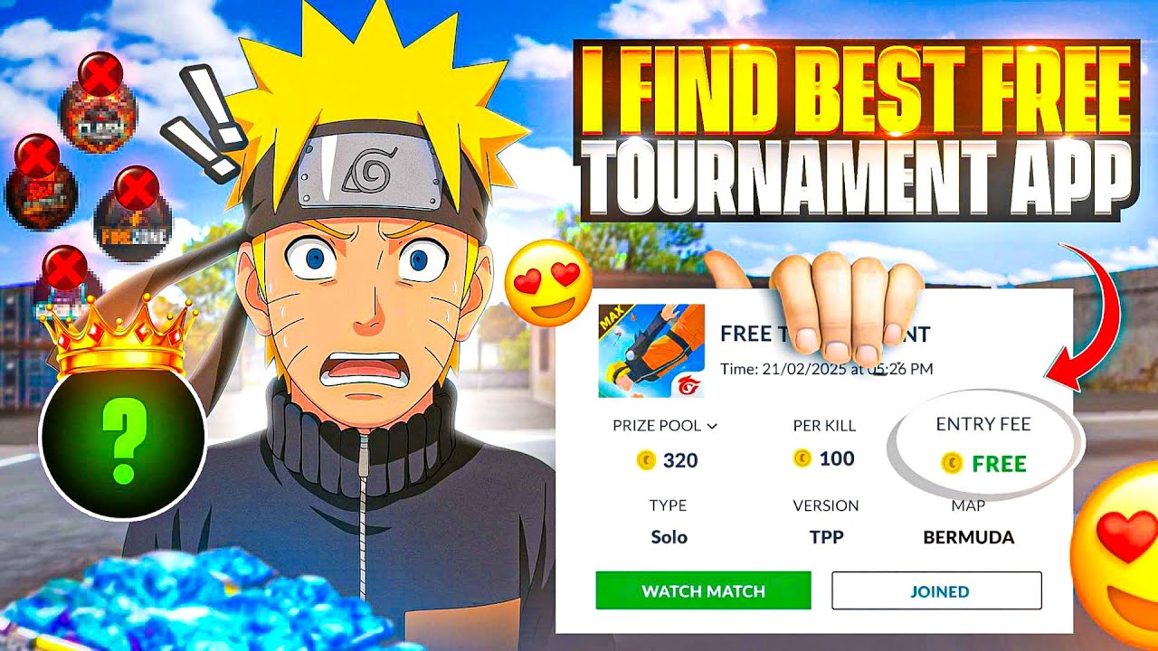 I FIND BEST FREE TOURNAMENT APP💰ENTRY- ₹0🔥PER KILL-10💴|| REAL TOURNAMENT APP EVER ⁉️FREE FIRE MAX🔥