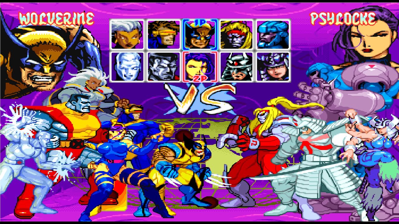 X-men Children of the Atom - ALL Special Attacks +- Combo Finish - PS1