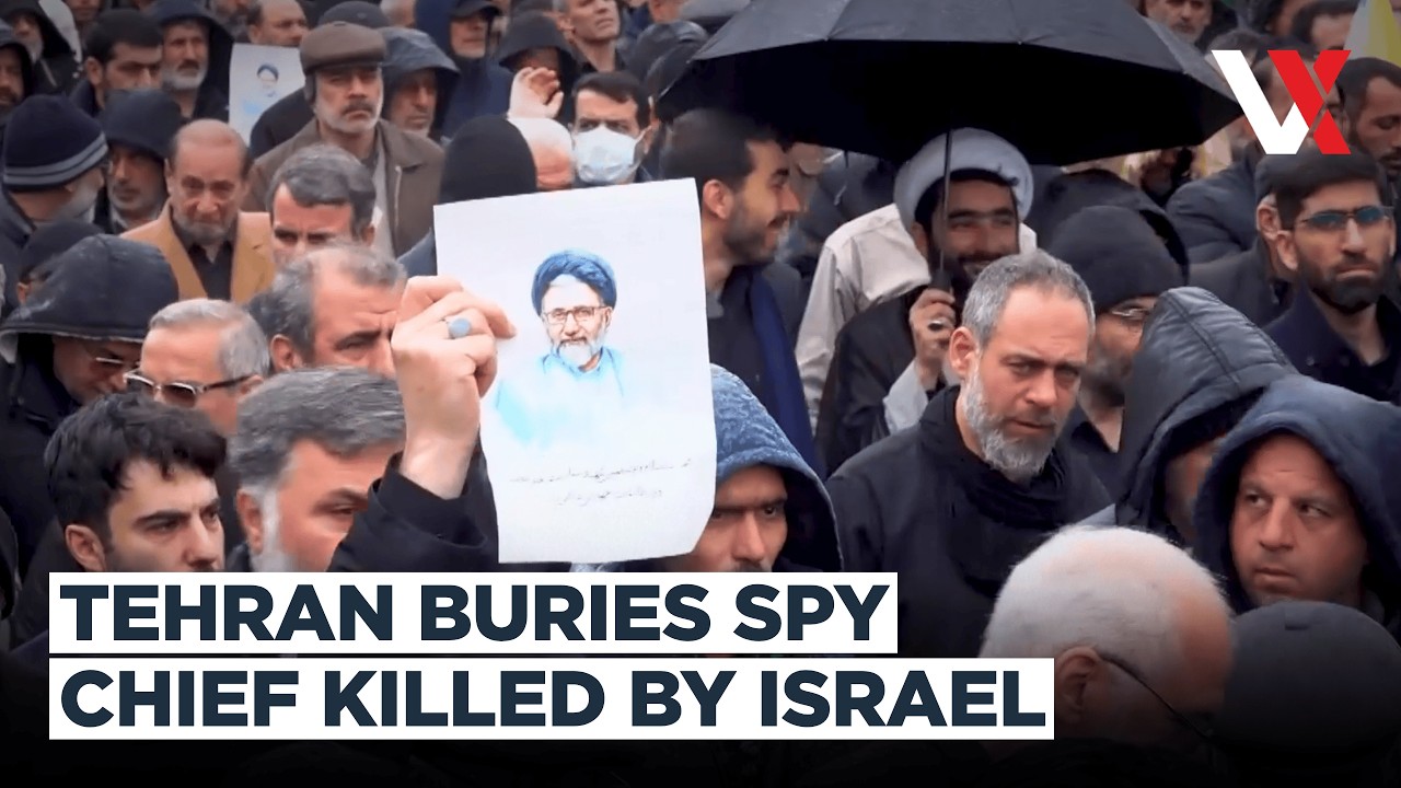 Thousands Flood Tehran Streets For Funeral Of Intel Cheif Killed In Israeli Airstrike | VERTEX