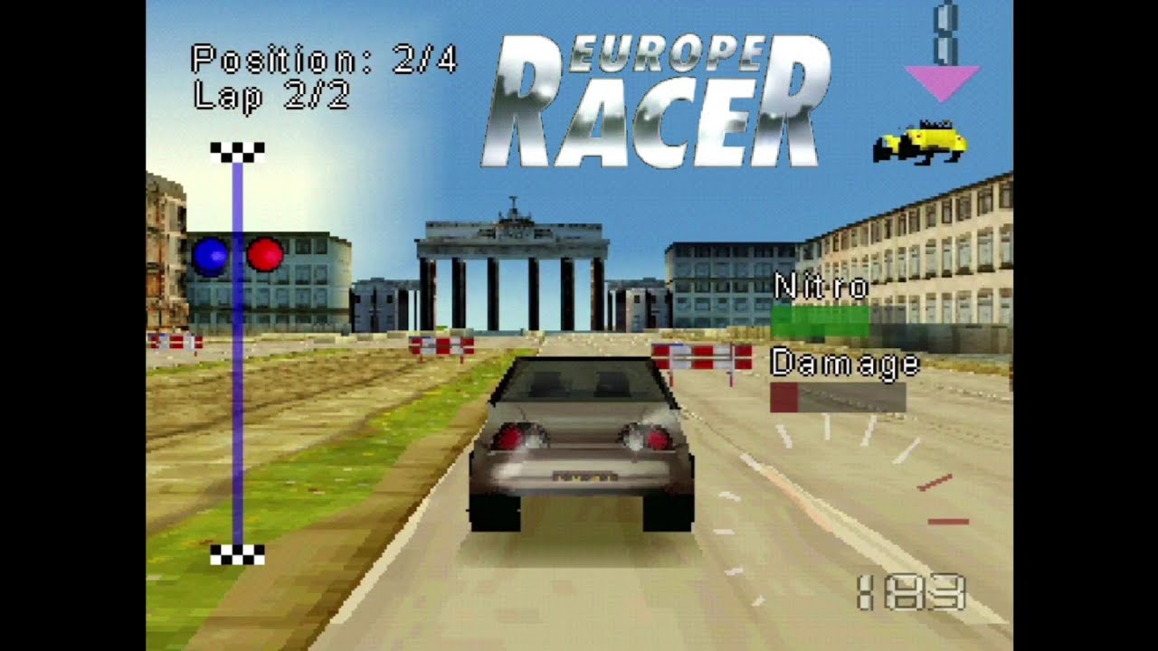 Europe Racer - PS1 Gameplay