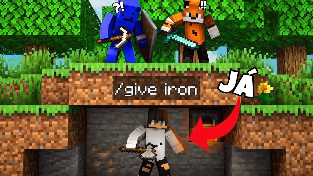 Minecraft manhunt, ale tajně používám příkaz /give! Kdo vyhraje? [napínavá bitva!]