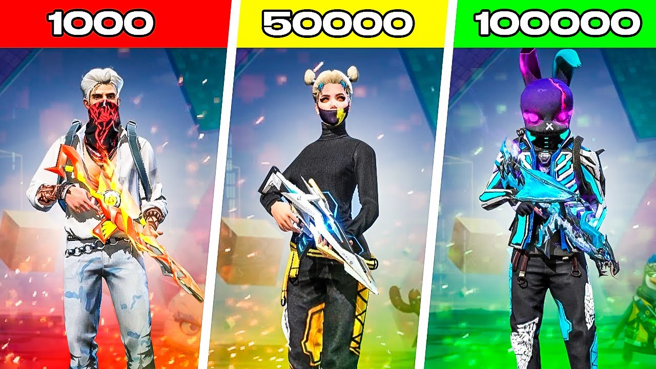 ОБЗОР АККАУНТОВ ПОДПИСЧИКОВ ЗА 1000 | 50000 | 100000 В ФРИ ФАЕР ! фри фаер | Free Fire