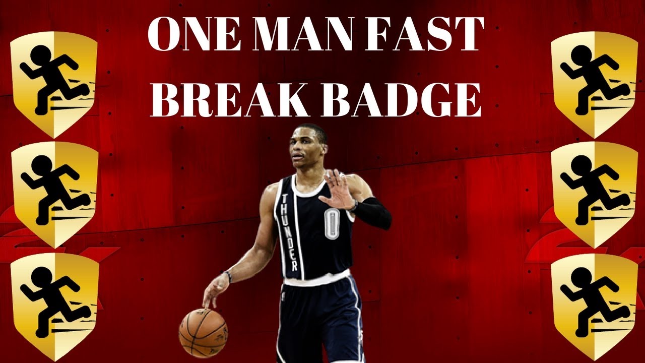 NBA 2K17 HOW TO GET ONE MAN FAST BREAK BADGE