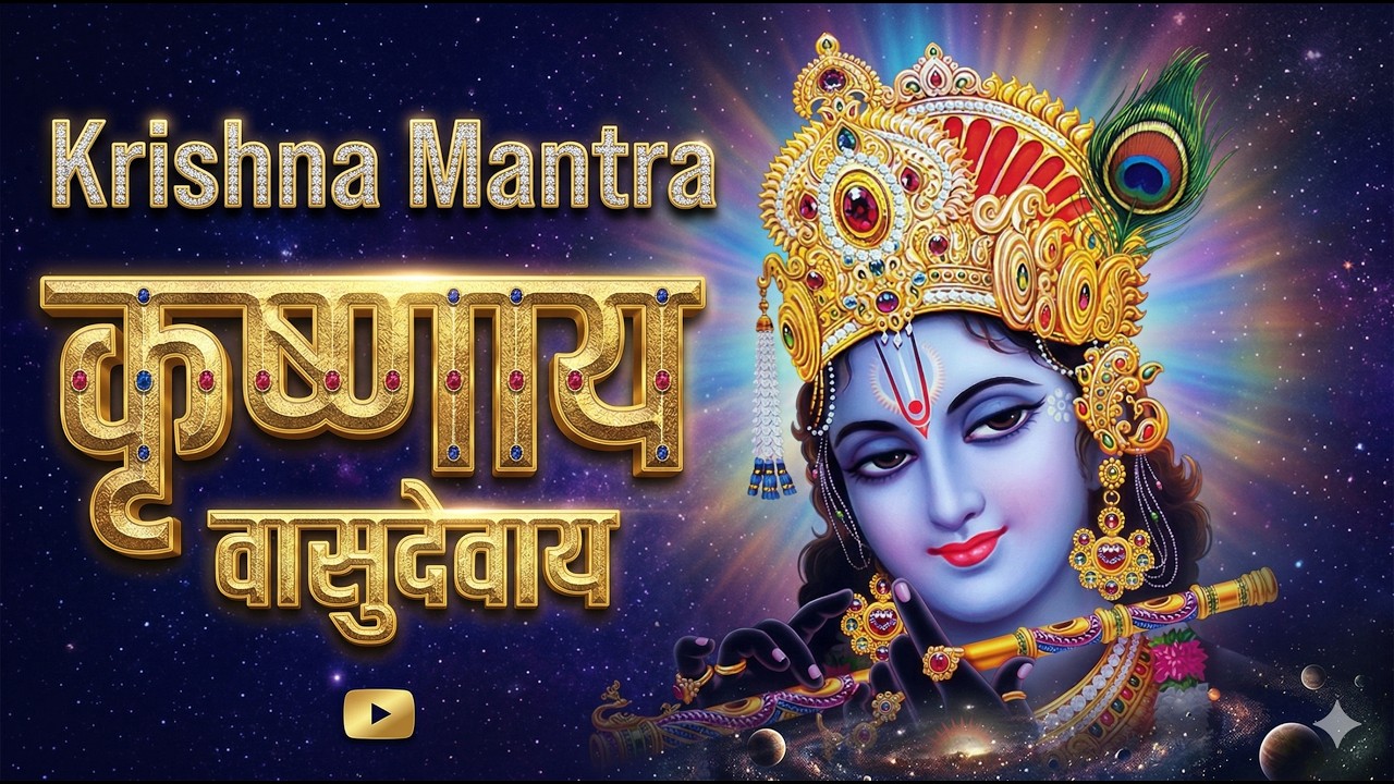 Krishna Mantra - Om Krishnaya Vasudevaya 108 Times | Bhakti Song ॐ कृष्णाय वासुदेवाय हरये परमात्मने