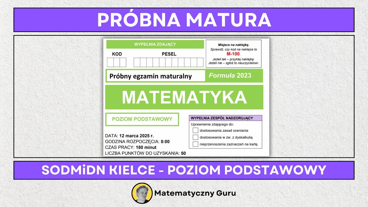 Próbna matura z matematyki 2025 [POZIOM PODSTAWOWY] - SODMiDN Kielce