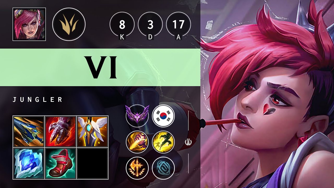 Vi Jungle vs Lee Sin: Killing spree - KR Master Patch 14.21