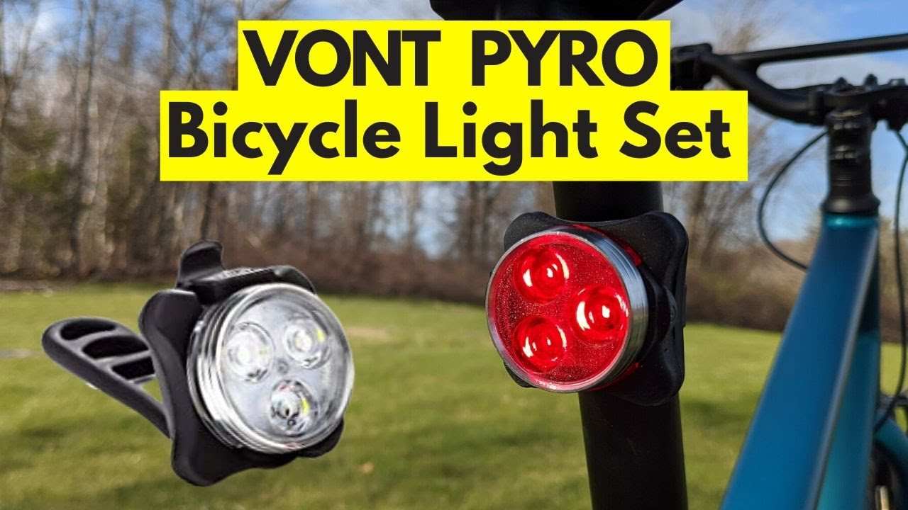 Affordable Bicycle Lights - VONT PYRO Rechargeable LED Bike Light Set Reviewed and Tested.