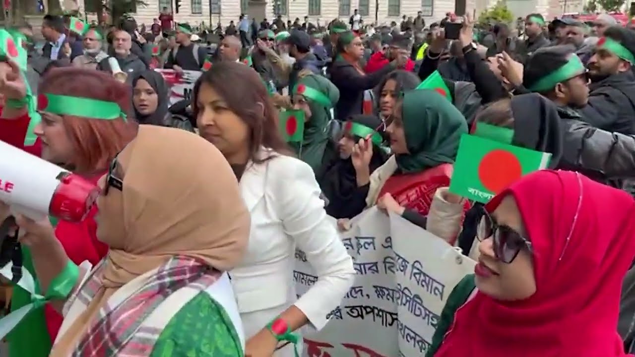 লন্ডনে ইউনুস বিরোধী বিক্ষোভ ।। Banglanews// Banglatimes360//