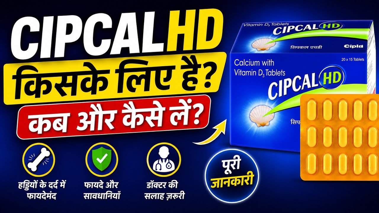 Cipcal HD Tablet Uses in Hindi | Calcium + Vitamin D3 Tablet | Kaise Le?