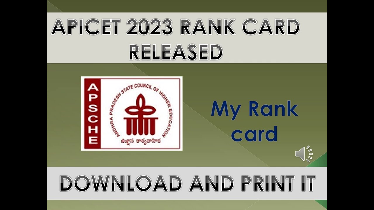 How to download AP ICET 2023 Rank card / MY Rank card APICET 2023 / AP ICET 2023 Result Rank
