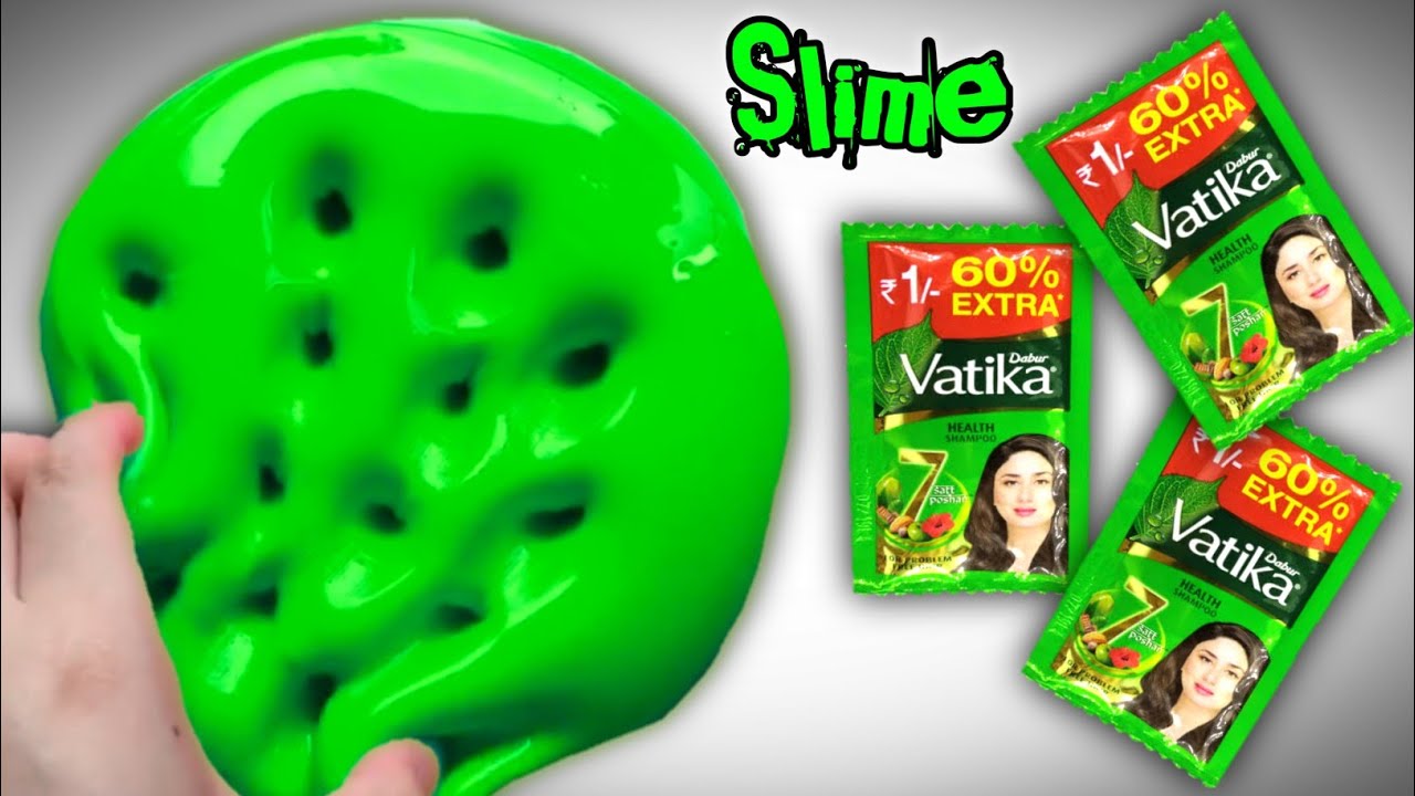 SHAMPOO SLIME👅🎧 How to make Jiggly Slime with Vatika Shampoo and Fevigum without Clear Slime Glue
