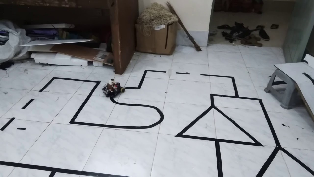 An advanced line follower and wall follower robot with colour sensor. Presented by SUST_BlackAnt