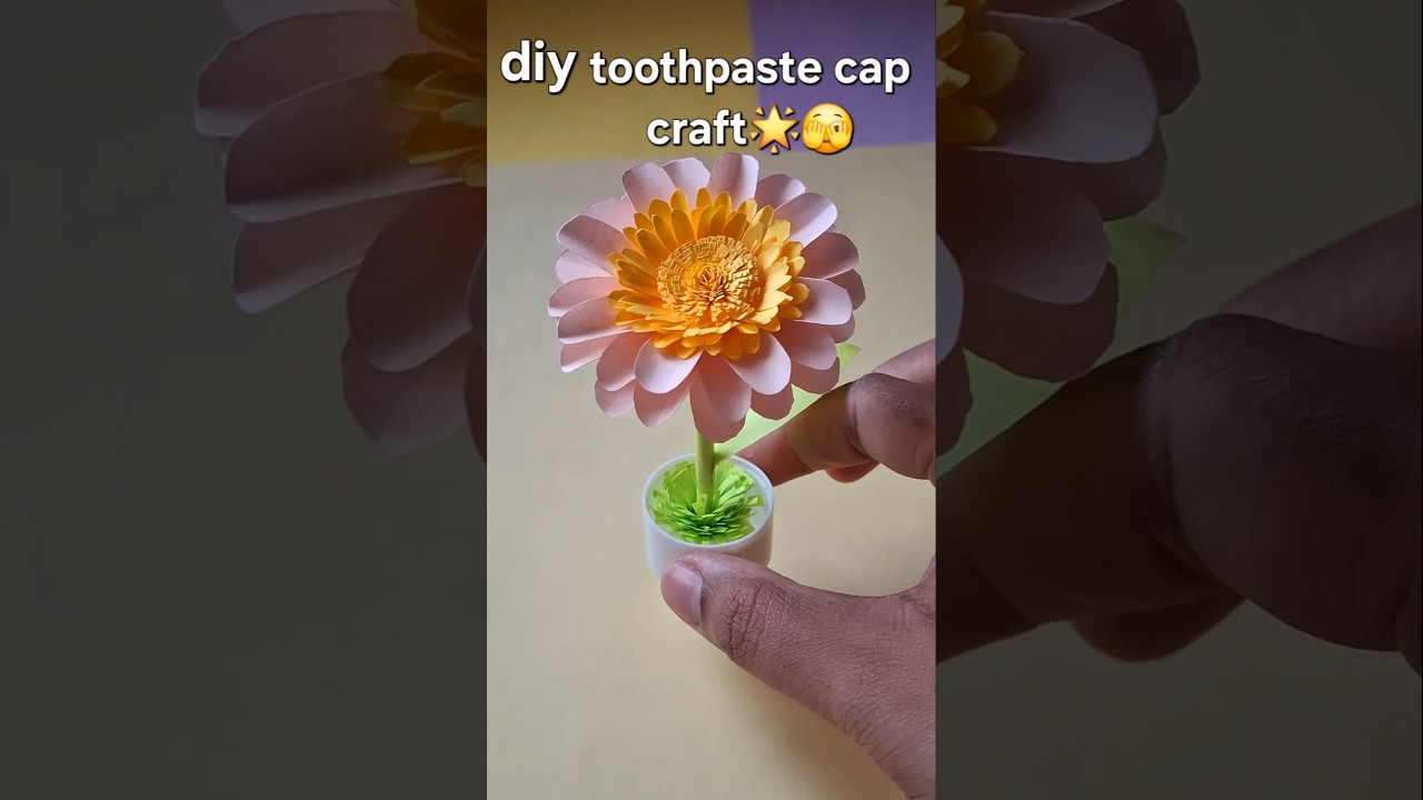 diy TOOTHPASTE CAP craft🫣🌟 #shorts #trending #viral #youtubeshorts #craft #diycrafts #cute #recycle