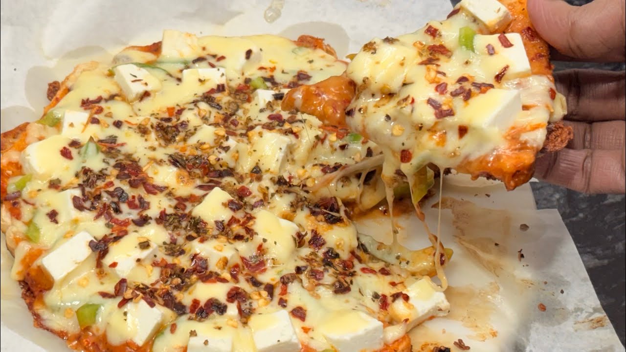Cheesy Bread Pizza | Paneer Bread Pizza Recipe on Tawa In 5 Minutes 