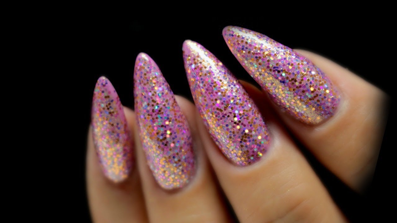 ✨PINK & GOLD SPARKLE NAILS | MAGPIE RAINBOW 🌈GLITTER COLLECTION✨