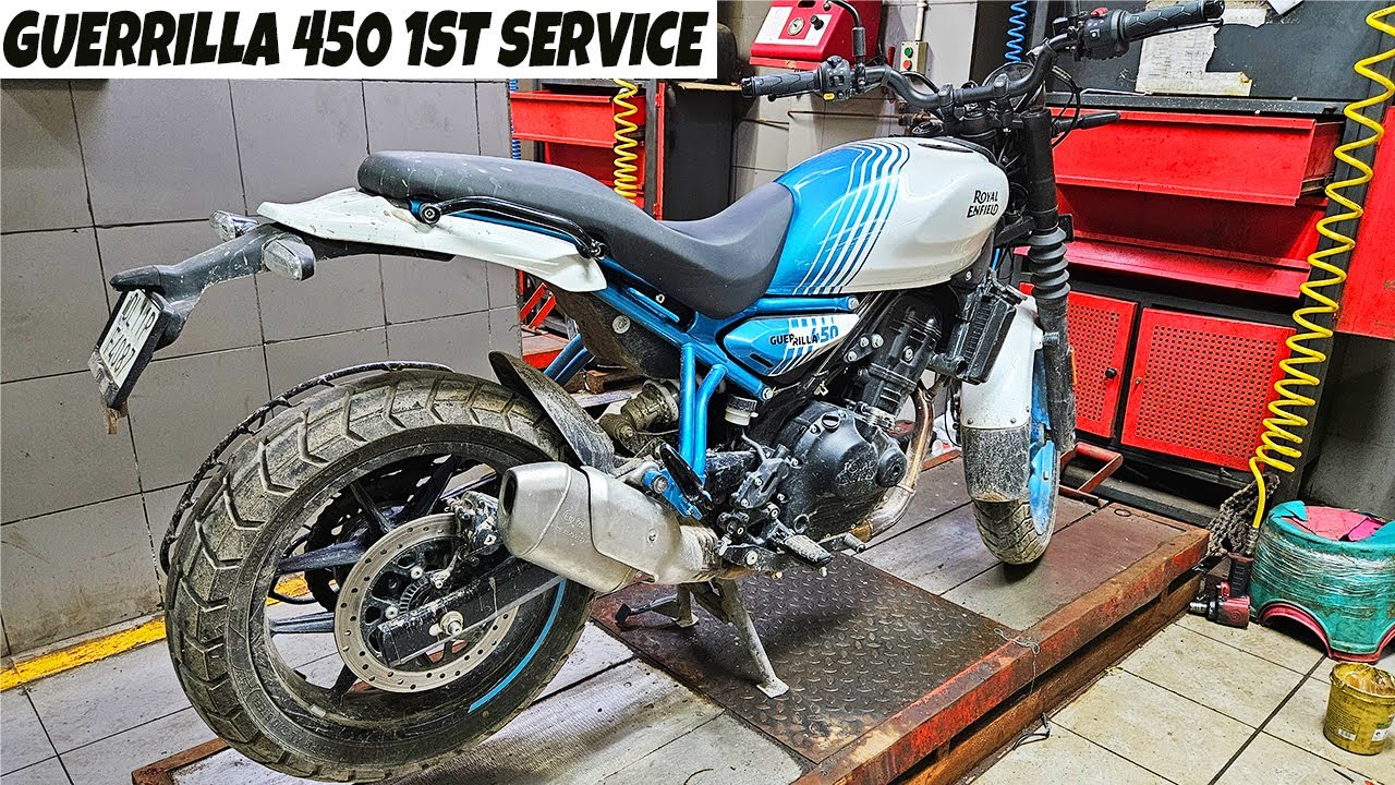Royal Enfield Guerrilla 450 1st Service Cost. Details Video