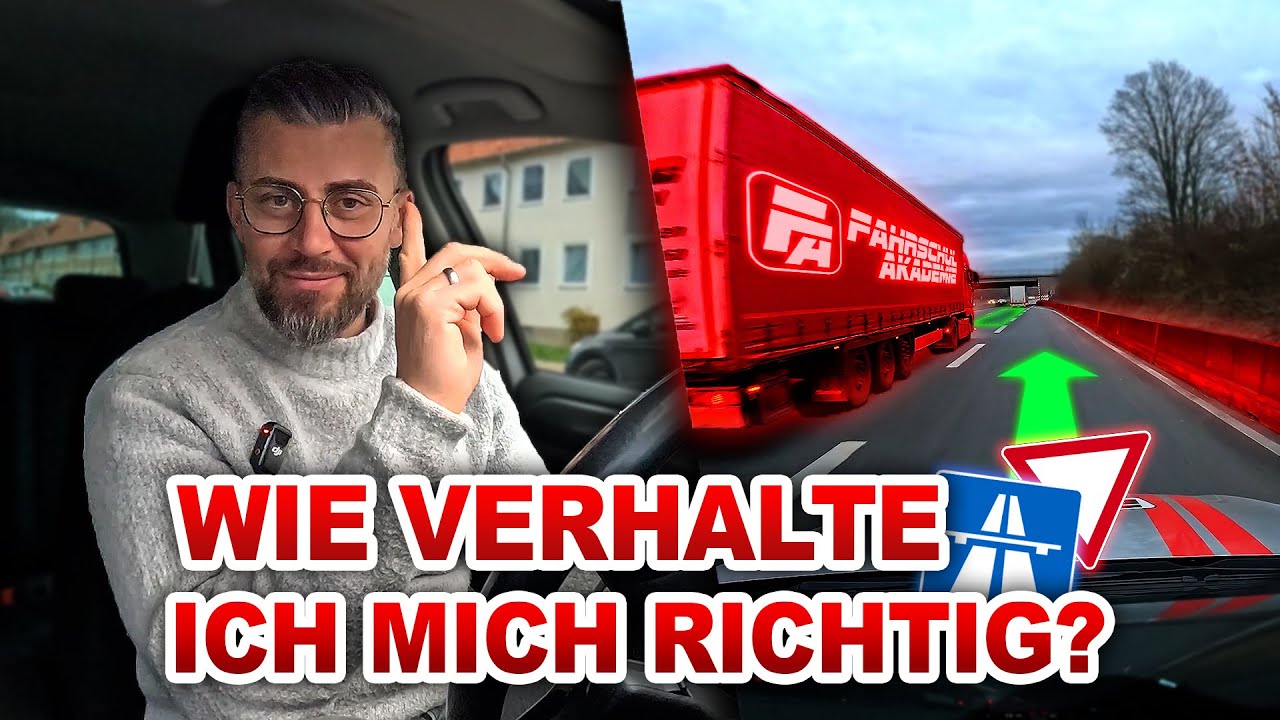 Einfädelungsstreifen endet mit Mauer – Was jetzt? l Darauf achtet der Prüfer l Fahrprüfung PKW 🚘