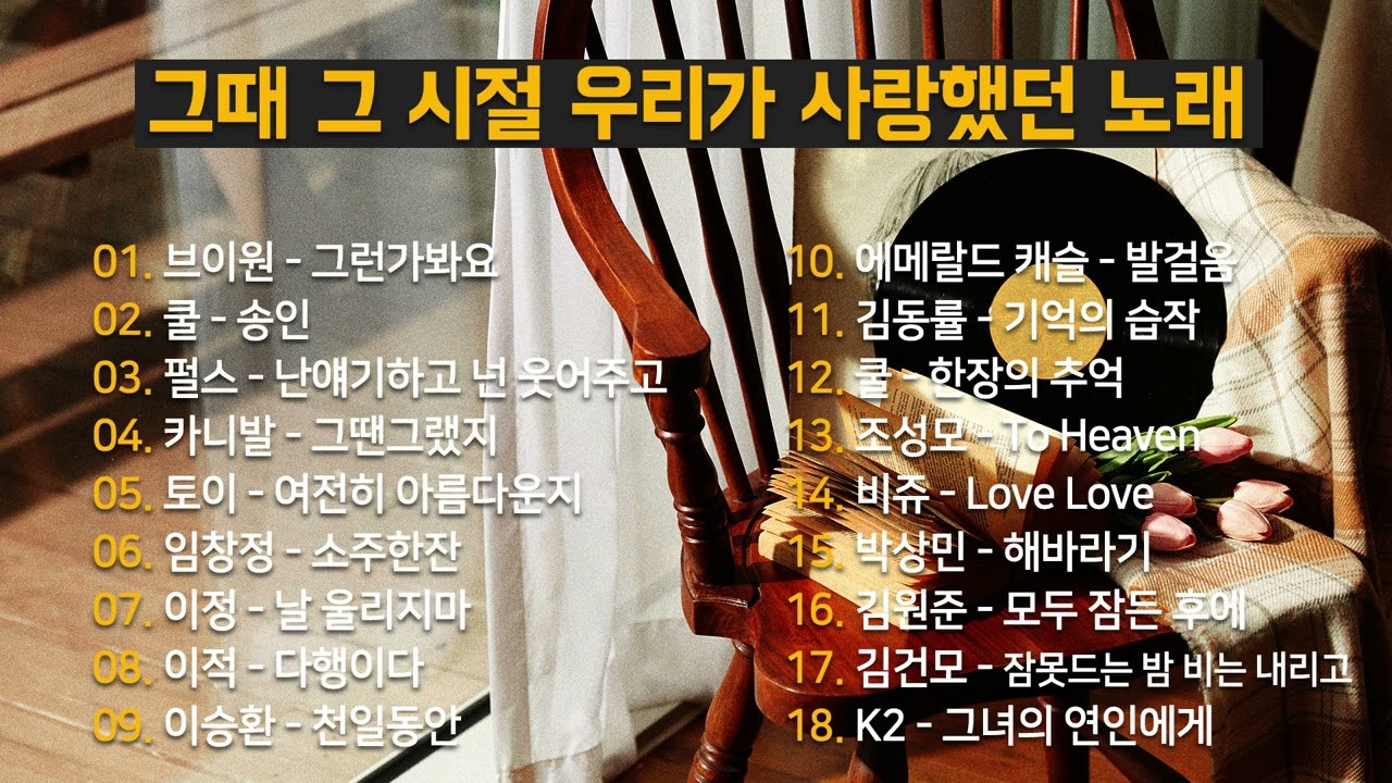 90년대 추억의 발라드 명곡 모음 | 그때 그 시절 우리가 사랑했던 노래 PART1