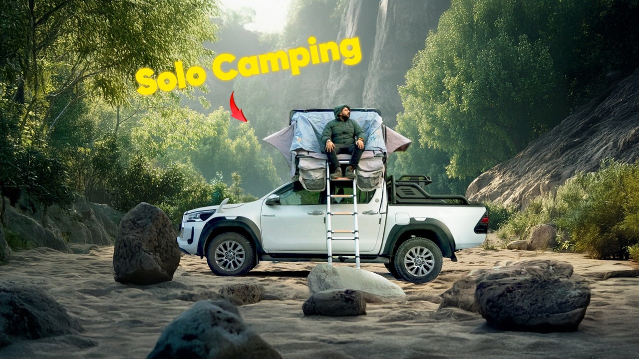 Solo Rooftop Camping in Rishikesh (bohat sundar 😍)