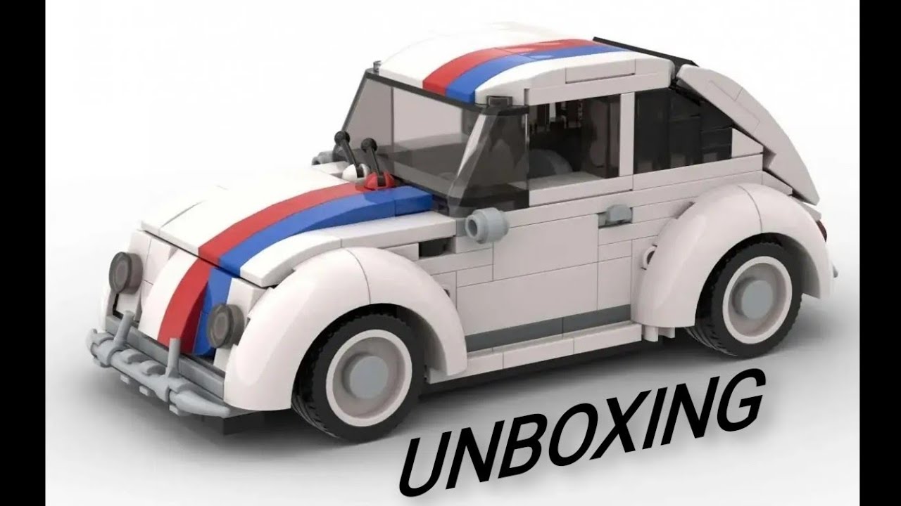 Modbrix 108513 Klassischer Kleinwagen mit Rallyestreifen Unboxing