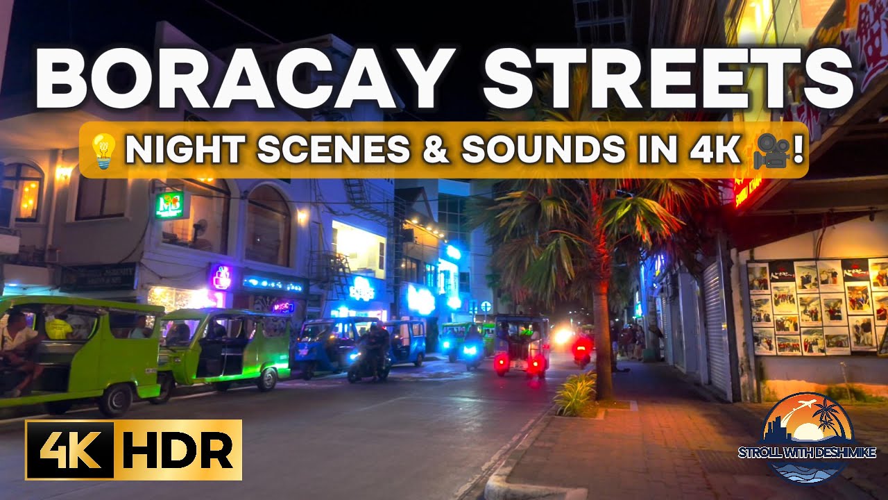 🌴 Boracay Nightlife Walk &ndash; Music, Lights & Street Vibes ✨