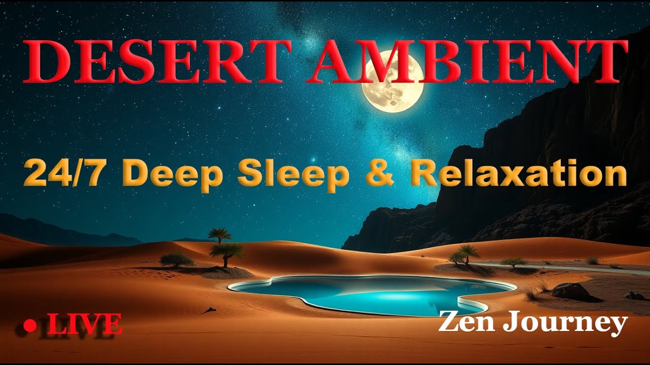 🔴 LIVE: 24/7 Desert Ambient for Deep Sleep 🏜️ 24/7 Insomnia Relief, Relaxing Tribal Meditation Mus